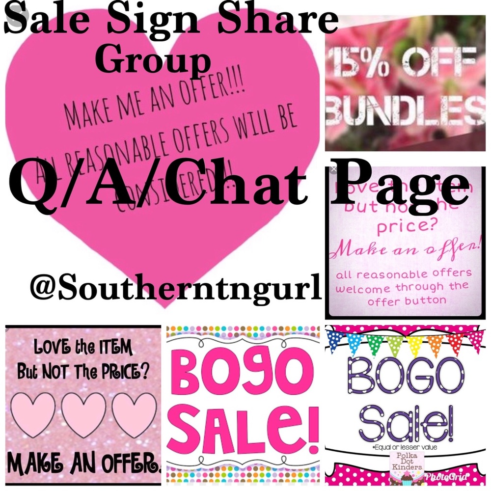💕Sale Sign💕Share Group Questions / Chatting Page